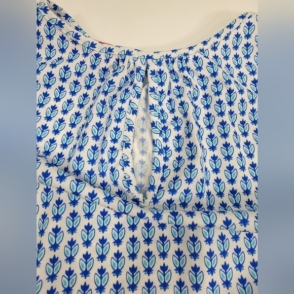 Jude Connaly Scarlett Dress Blue White A-Line Skirt Elastic Waist Sleeveless S - Picture 10 of 10